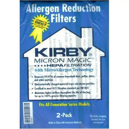 2x Kirby HEPA Filtration Bags old style